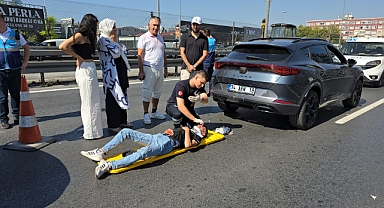 Küçükçekmece'de Trafik Kazası: Motosikletli Genç Ağır Yaralandı
