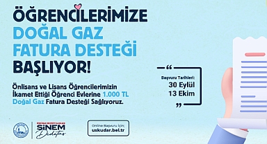 Üsküdar Belediyesi’nden Öğrenci Evlerinde Kalan Önlisans Ve Lisans Öğrencilerine Aylık Doğalgaz Fatura Desteği