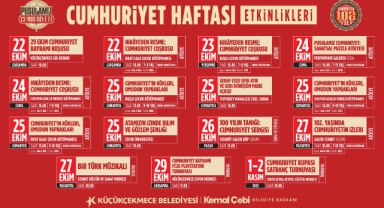 CUMHURİYET’İN 102. YILI KÜÇÜKÇEKMECE’DE BİR DİZİ ETKİNLİKLE KUTLANACAK