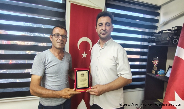 KAS-DER KÜÇÜKÇEKMECE ŞUBESİNDEN MEHMET DENER'E ANLAMLI PLAKET